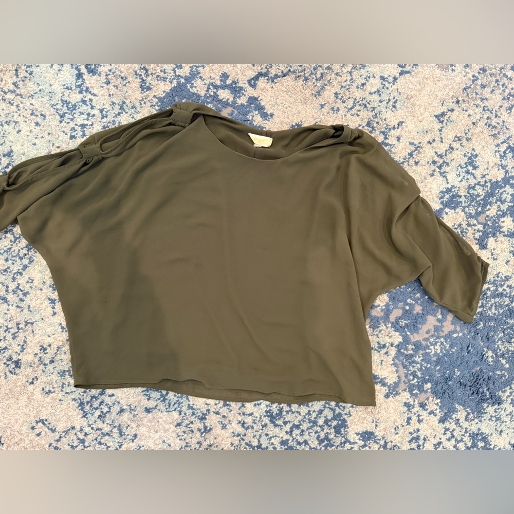 Elegant Olive Green Women's Top